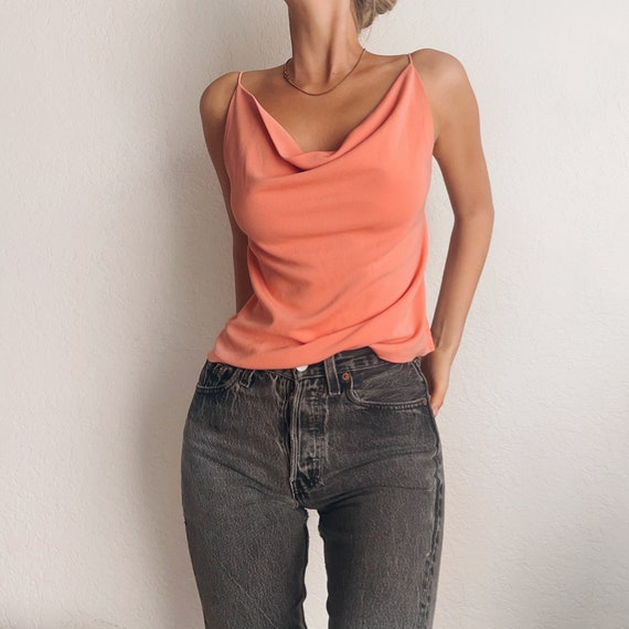 90s Backless Peach Top - image 1