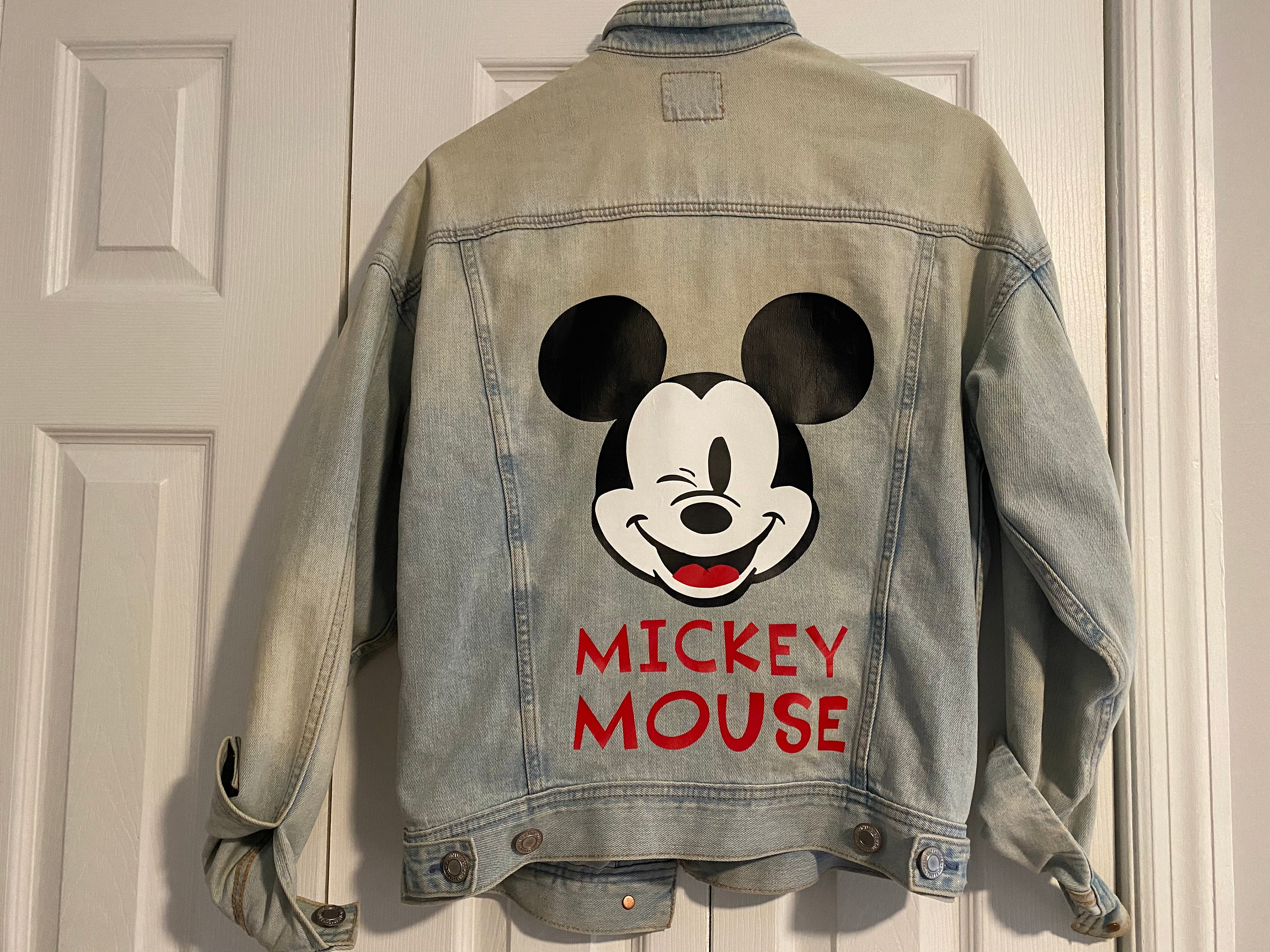 Mickey Mouse Denim Jacket | Etsy