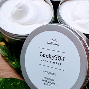 Unscented Whipped Body Butter | Natural Body Butter | Shea Butter | Natural Skin Care | Natural Hair Care | Handmade Body Butter