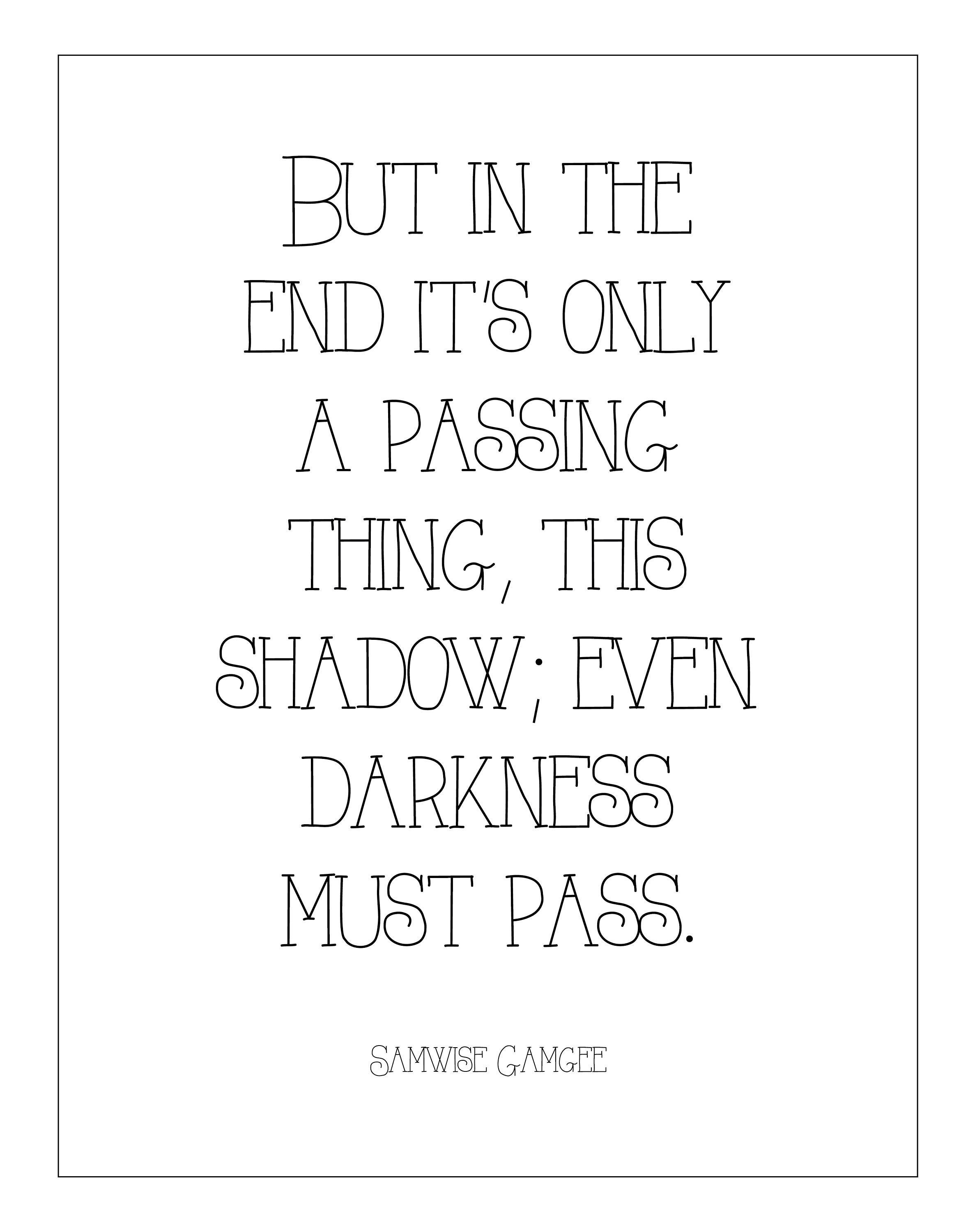 Even Darkness Must Pass Printable 11 X 14 Etsy 