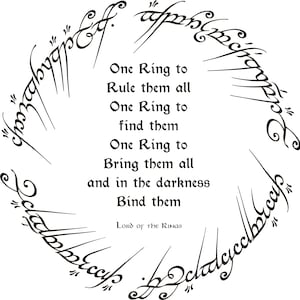 One Ring to Rule Them All SVG, PDF & PNG File