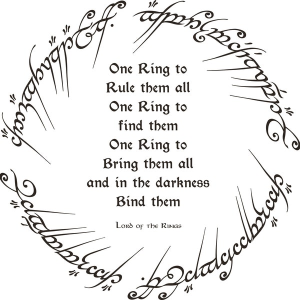 One Ring to Rule Them All SVG, PDF & PNG File