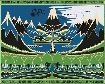 Hobbit Cover - Tolkien Printable - 18 x 24