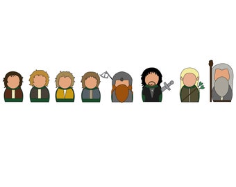 Lord of the Rings Characters SVG, JPEG & PNG Files