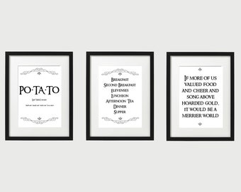 Hobbit Food Printables - 3: 11 x 14 Printables