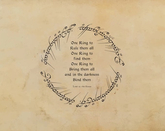 One Ring to Rule Them All - 8.5 x 11 & 8 x 10