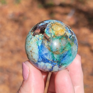 Chrysocolla Crystal Sphere Fynchenite Phoenix Lapis Lazuli