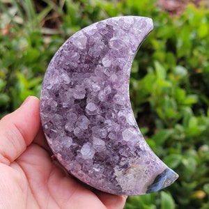 Amethyst Agate Crystal Moon Crescent Half Moon