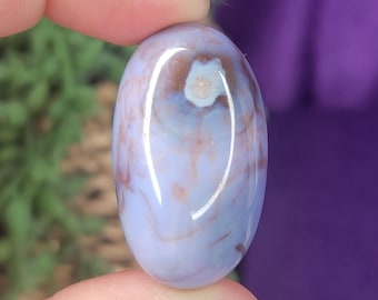 Crystals Blue Flower Agate Tumbled Rock Crystal Kristalle Gift for Her