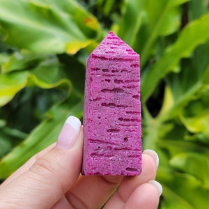 UV Ruby Tower: Cherry Red Crystal Point, Home Decor