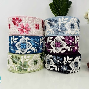 9 Yards Wholesale Indian Embroidered Embellishment Fancy Lace Trim Saree Ribbon Sewing Crafting Embroidery Border Bag Belts
