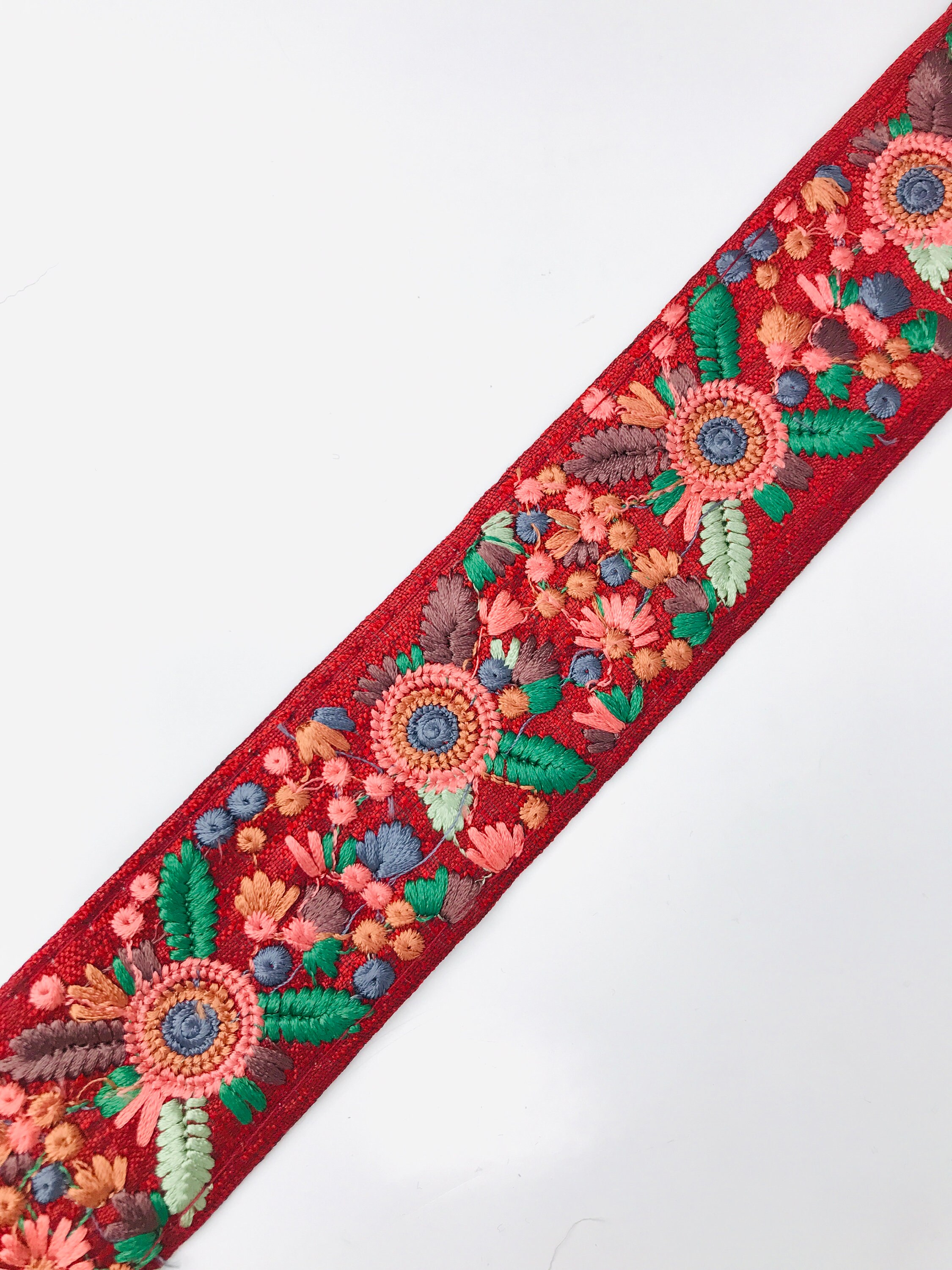 Floral Fabric Embroidered Border Ribbons Laces Trims from Etsy