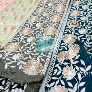 Indian Sari Embroidery Trim By The Yard Embroidered Saree Ribbon Cushions Sewing Crafting Embellishments Trimmings Border Curtain Home Décor