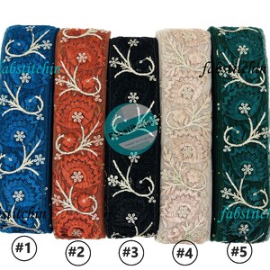 9 Yards Indian Embroidered Trim - Add a touch of tradition and elegance to your DIY Saree border,Embellishment,Laces,Costume and Home Decor