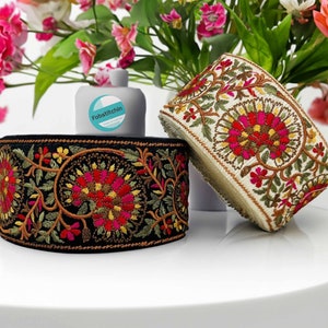 9 Yards Wholesale Indian Embroidered Fabric Trim Saree Ribbon Sewing Crafting Embellishment Embroidery Border Fancy Belt trap lace