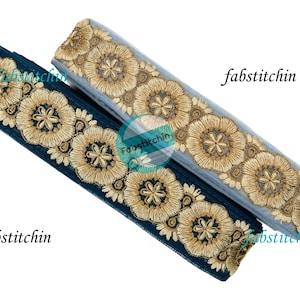 Net Fabric Saree Border Indian Lace Trim By The Yard, Sari Fabric Trim-Table Runner-Art Quilt fabric trim Sari Border Silk Fabric