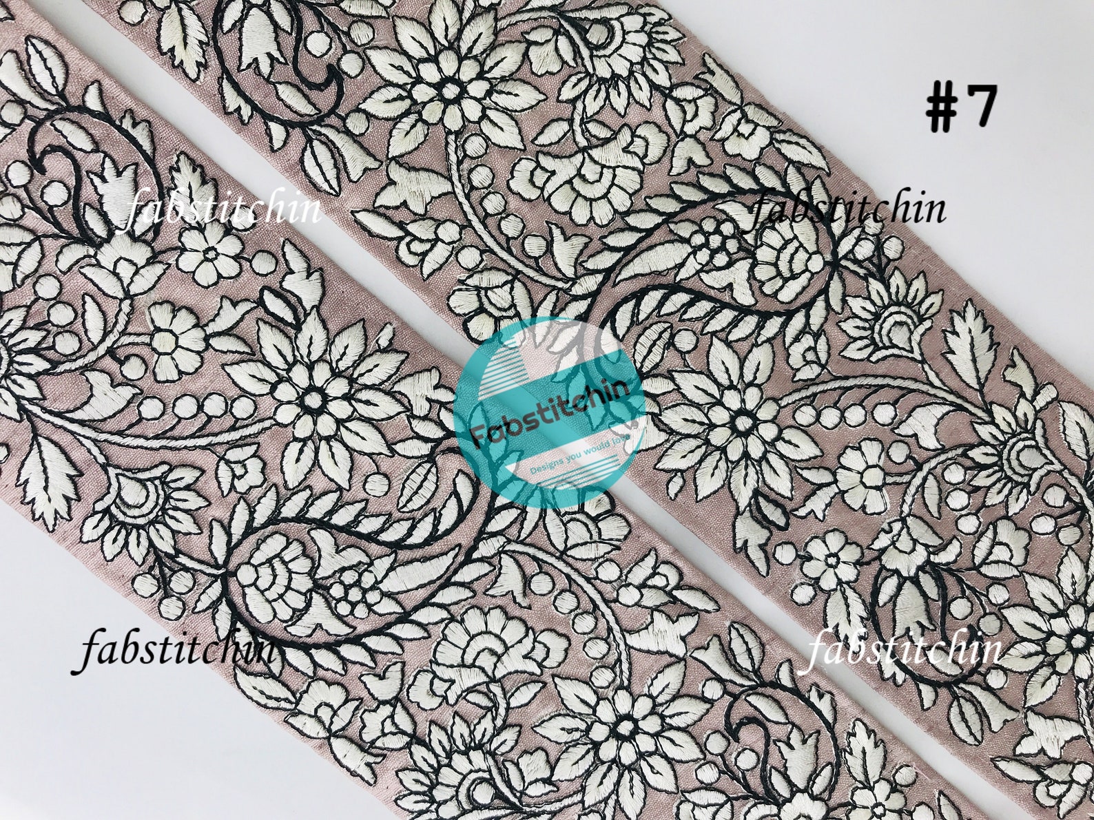 9 Yards Wholesale Indian Thread Embroidery Fabric Trim - Etsy