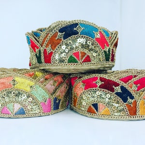 Indian Embroidered Trim By The Yard Indian Sari Border Fabric Trim Craft Ribbon Sari Fabric Trimming Sewing Tape, Costume trim Silk Ribbons