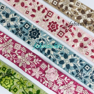 9 Yard Indian Sari Border Wholesale Embellishments Embroidery Trim Embroidered Sari Sewing Crafting Trimmings Curtains Headbands Ribbon