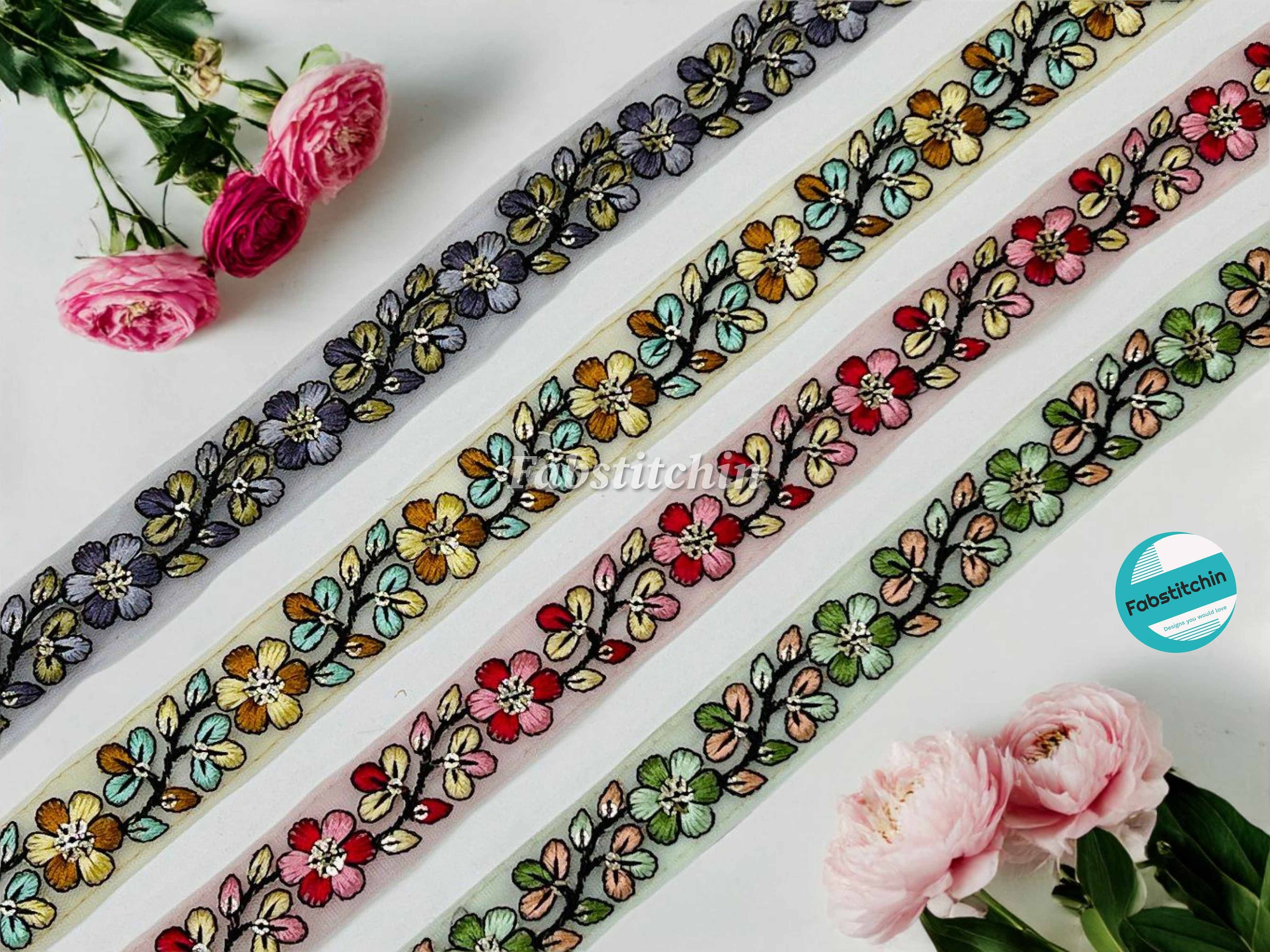 2 Inch Embroidered Ribbon Boho - Etsy