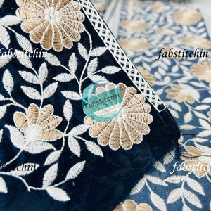 9 Yards Indian Sari Embroidery Trim Embroidered Saree Ribbon Cushions Sewing Crafting Embellishments Trimmings Border Curtain Home Décor