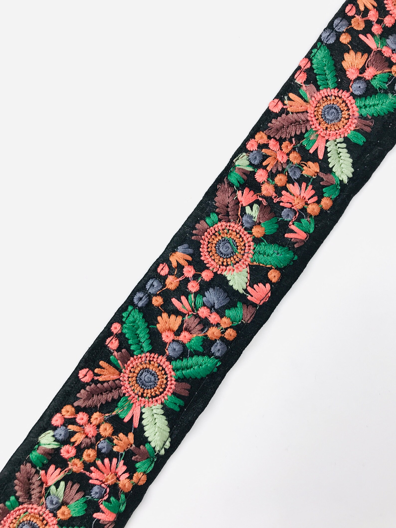 Floral Fabric Embroidered Border Ribbons Laces Trims from Etsy