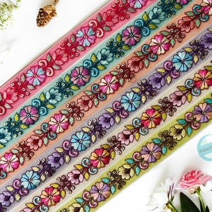 9 Yards Net Fabric Saree Border Indian Lace, Sari Fabric Trim-Table Runner-Art Quilt fabric trim Sari Border Silk Fabric boho junk journals