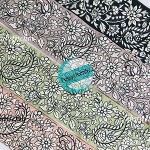 9 Yards Wholesale Indian Thread Embroidery Fabric Trim  Embroidered Belts Strap Embellishments Tapes Craft Sewing Indian Sari Border Ribbon