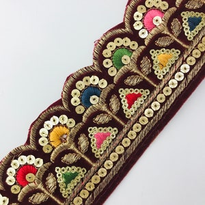 Beautiful Thread Embellishment Lace Trims Tapes Indian Embroidered ...