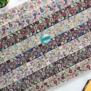 9 meter nättyg sari-kant indisk spetskant, sari-tygkant konst quilttygkant sari-kant sidentyg hårband-rosett DIY-pyssling