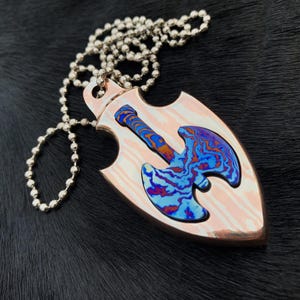 Vintage Pendant Mokume Timascus Pendant Vintage Jewelry Handmade Jewelry Antique Pendant Gift for Her Valentine Gift Custom Jewelry Viking