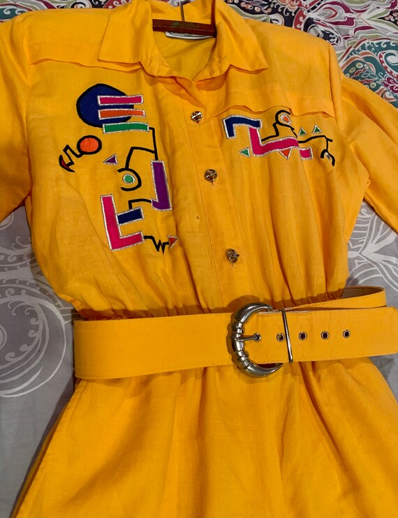 Authentic vintage Saint Germain Paris yellow jumps