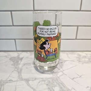 Vintage Snoopy Glass, Antique Snoopy Glass