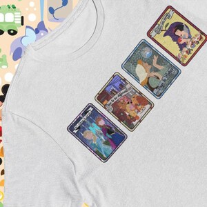 Disney inspiriert Tarot Karte T-shirt - Pick 4 Magische Cartoon Kleidung, Geschenk