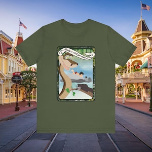 Camiseta unisex con la carta del tarot del libro de la selva, camiseta con gráficos de los parques, regalo para los fanáticos de Disney, linda camiseta con animales, camiseta con gráficos novedosos