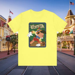 Camiseta unisex con la carta del tarot inspirada en Pinocho, camiseta gráfica de Parks, regalo para fanáticos de Disney, camiseta con animales lindos, camiseta gráfica novedosa