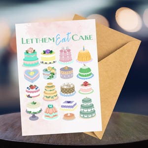 Funny Birthday Greeting Cards - Eat cake | Cake Celebration Cards | Birthday, Wedding, Party Invitations, Festive Greetings, Handmade Cards