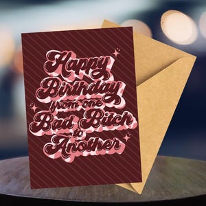 Humorous Greeting Card for Adults, Bad B*tch Card for Friends, Funny Birthday Cards, Sarcastic Cards, Adulting Humor Cards
