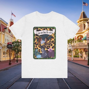 Camiseta unisex con la carta del tarot inspirada en Tarzán, camiseta gráfica de Parks, regalo para fanáticos de Disney, camiseta con animales lindos, camiseta gráfica novedosa