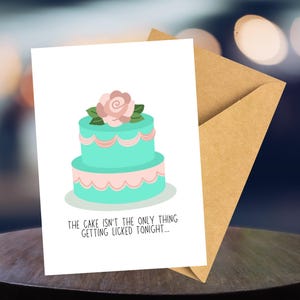 Funny Birthday Greeting Cards Licked Cake Celebration Cards, Birthday, Wedding, Party Invitations, Festive Greetings, Handmade Cards