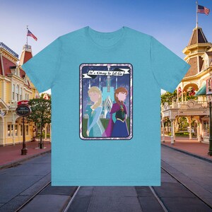 Camiseta unisex con la carta del tarot inspirada en Frozen, camiseta gráfica de Parks, regalo para fanáticos de Disney, camiseta con animales lindos, camiseta gráfica novedosa