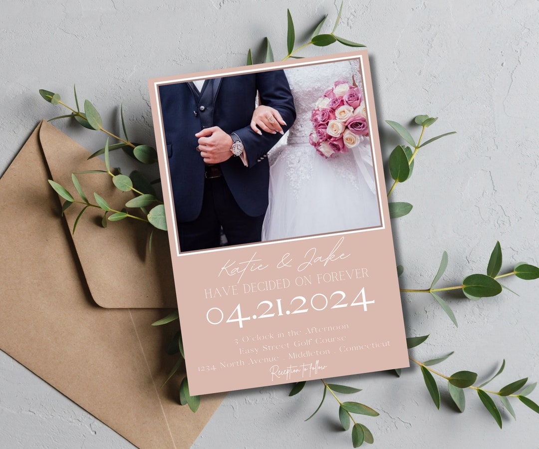 Dusty Rose Invitation Template - Etsy