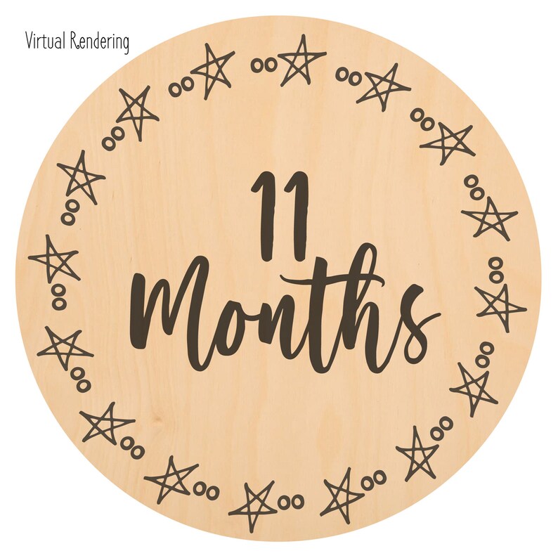 Baby Month Milestone Wooden Circle Photo Props Etsy