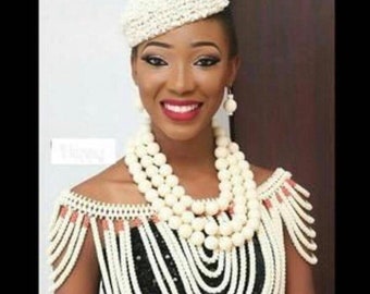 beaded hat Edo bride Crown wedding accessories,,Beinin bride traditional wedding accessories,African fashion