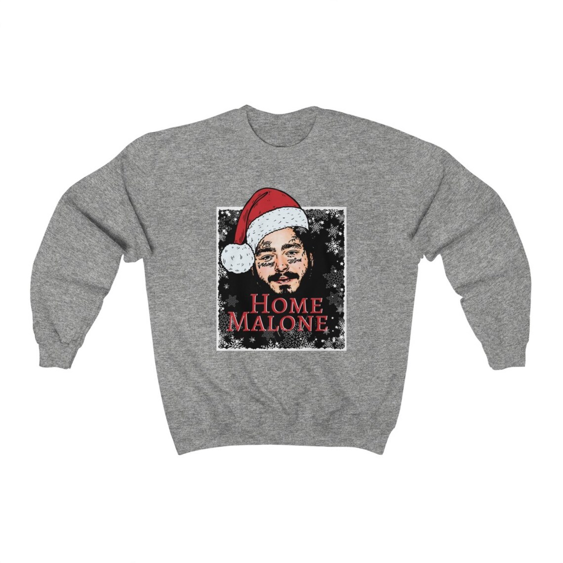 Home Malone Ugly Christmas Sweater Home Malone Sweatshirt Etsy