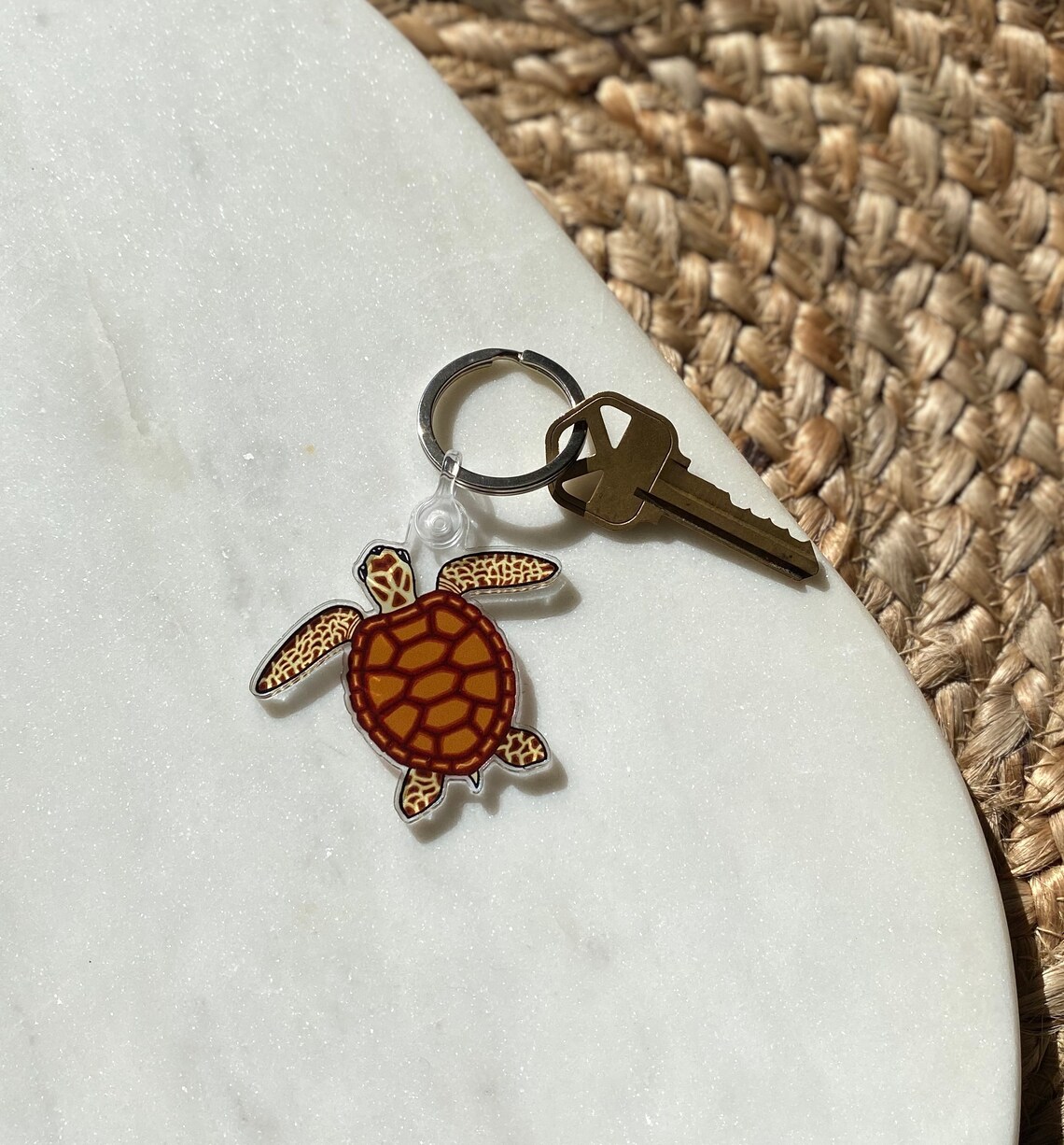 Sea Turtle Keychain Acrylic Turtle Keychain Turtle keyring Etsy