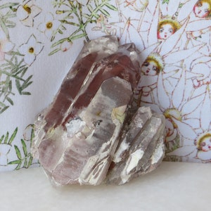 Rare Red Hematite Phantom Quartz NATURALLY Forming Point Cluster - A Grade - Extremely Rare and High Quality - Consciously Sourced