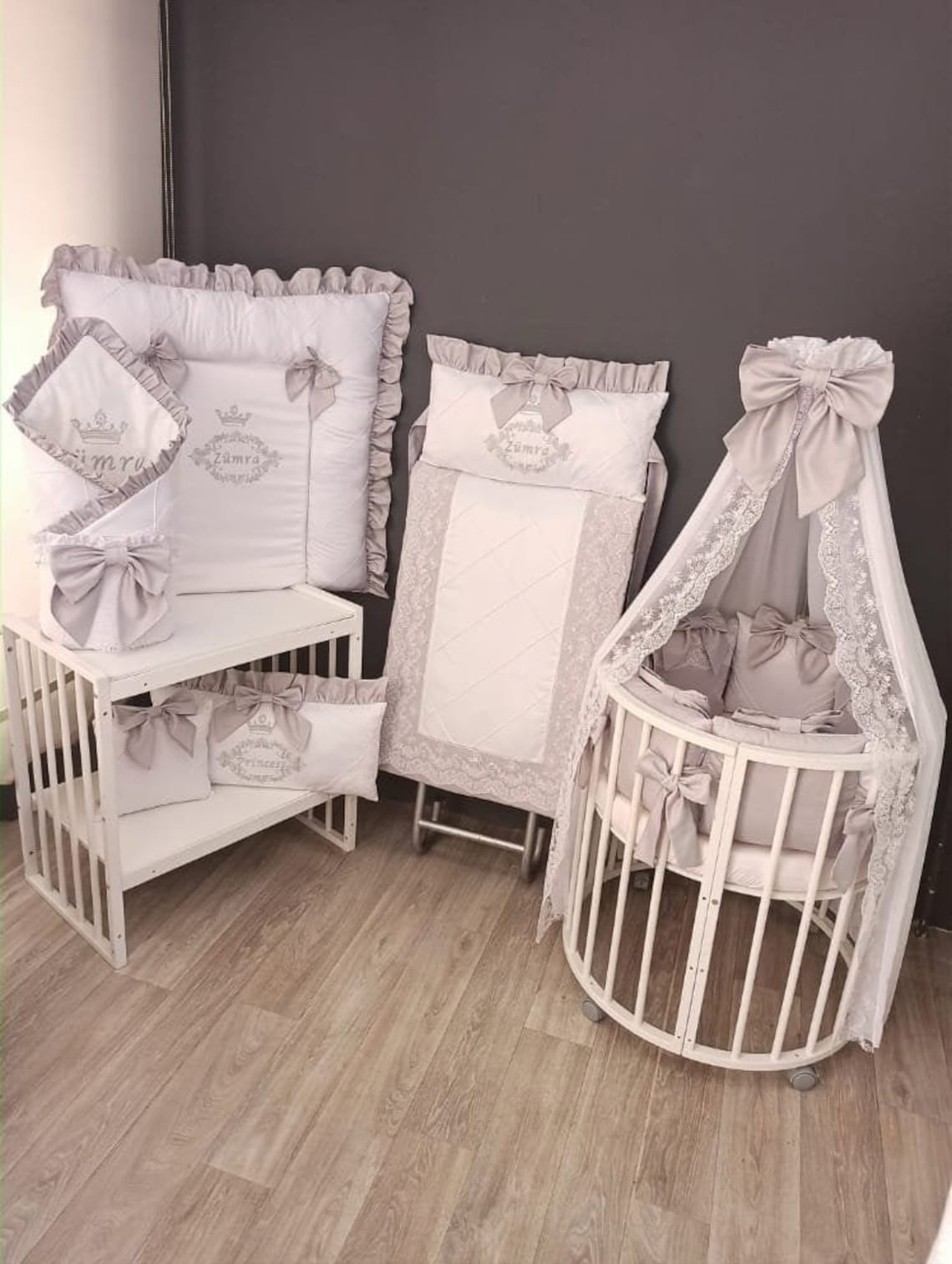 Baby girl crib bedding set luxury crib bedding Baby Nest Crib Etsy
