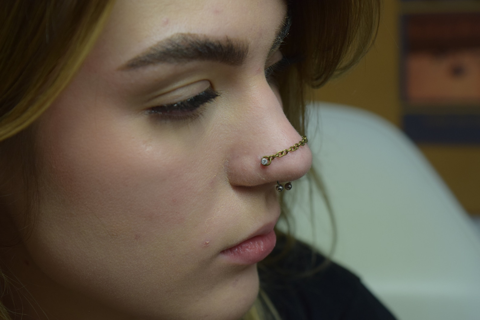 Nose Chain for Double Nostril Piercing. Etsy