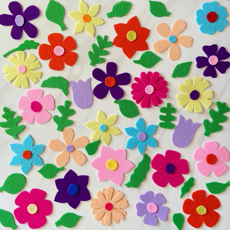 Flower Garden Felt Play / Felt Storyboard / Pretend Play / Garden